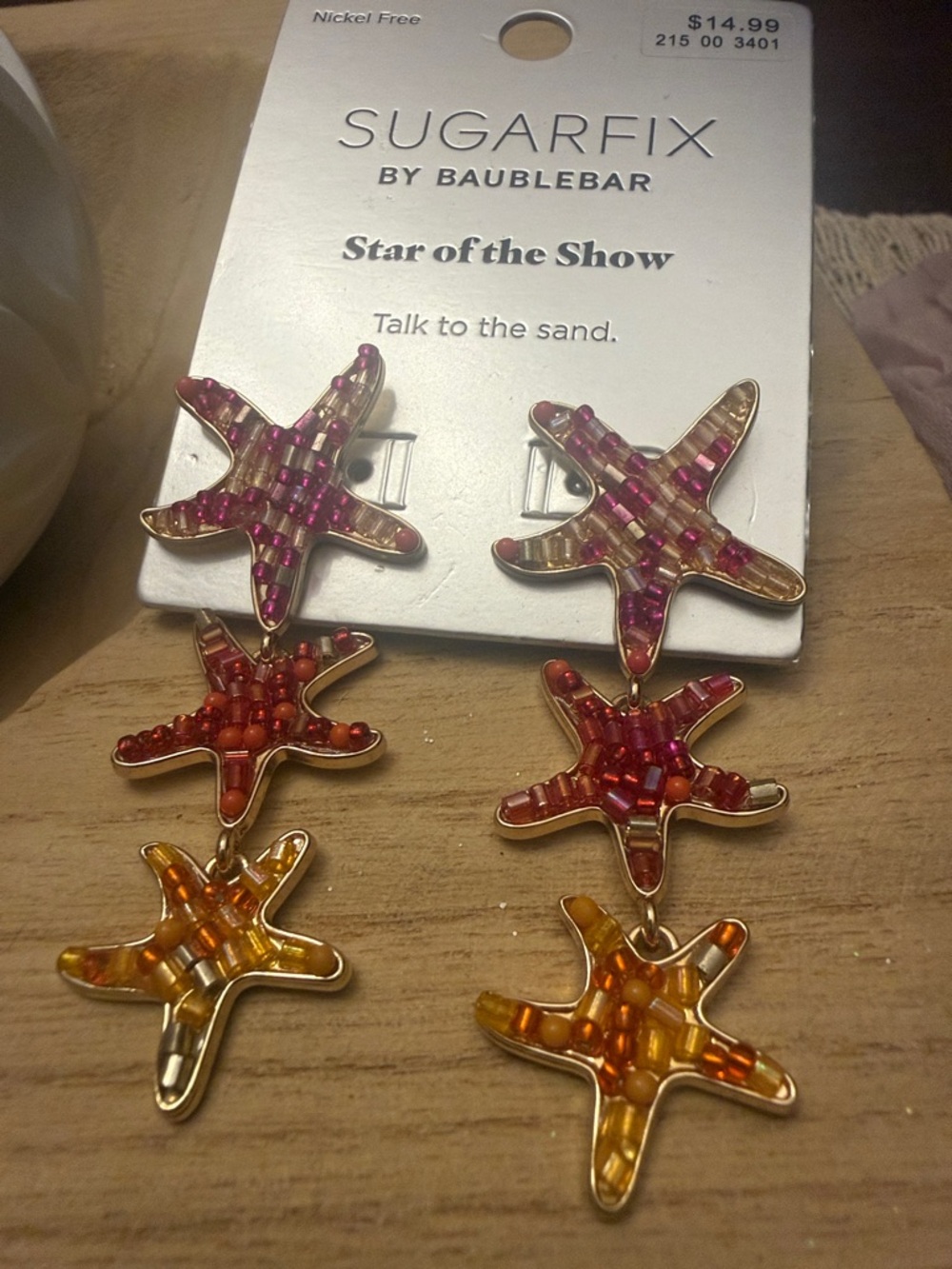 SUGARFIX by Baublebar Star of the Show Starfish Dangle Earrings Pink Gold